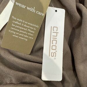 Chico’s Classic Draped Open Front Lightweight Blazer